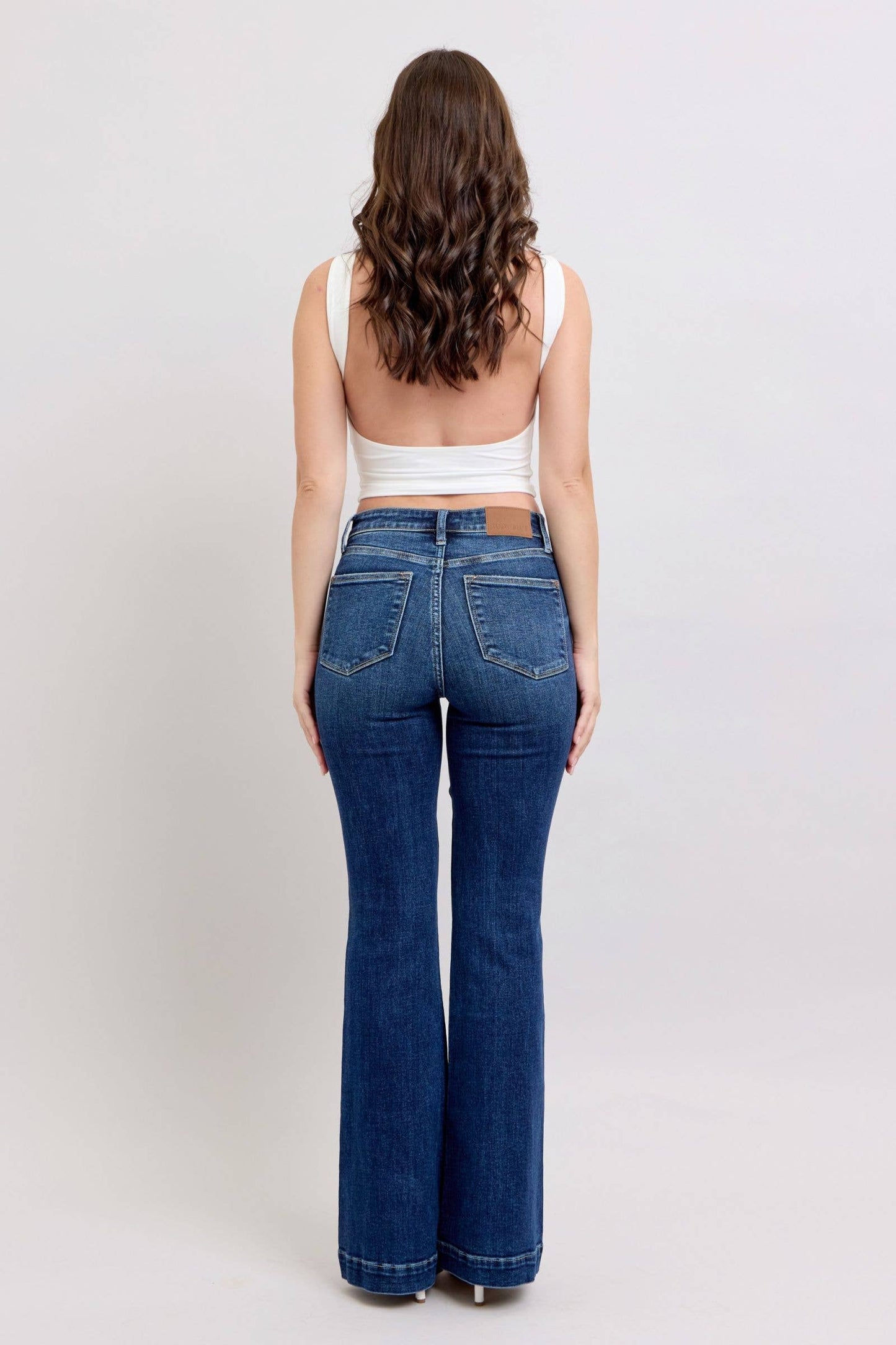 PRE-ORDER Judy Blue High Waist Dark Wash Trouser Flare