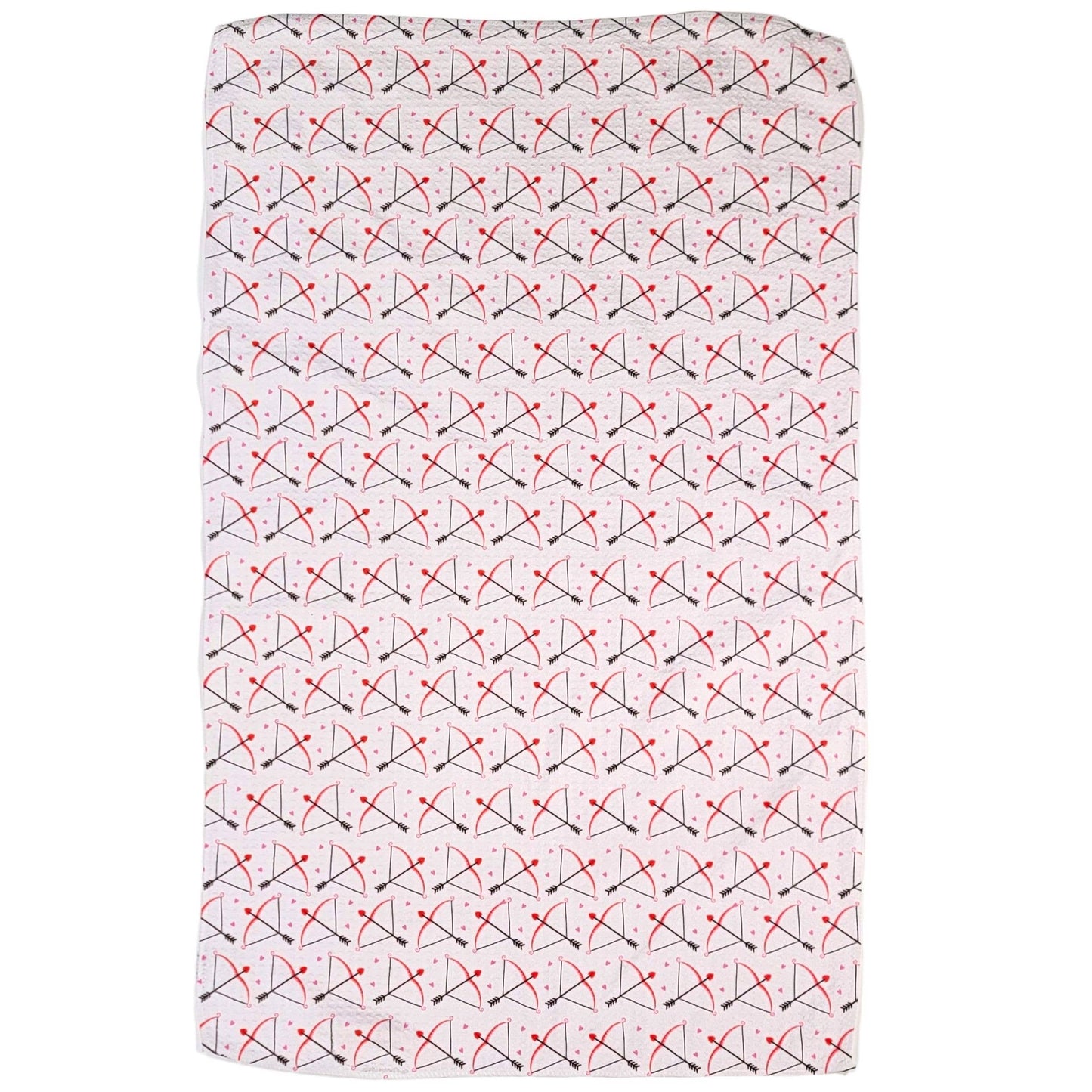 Cupids Bow Waffle Weave Pattern Towels - Valentine Gifts
