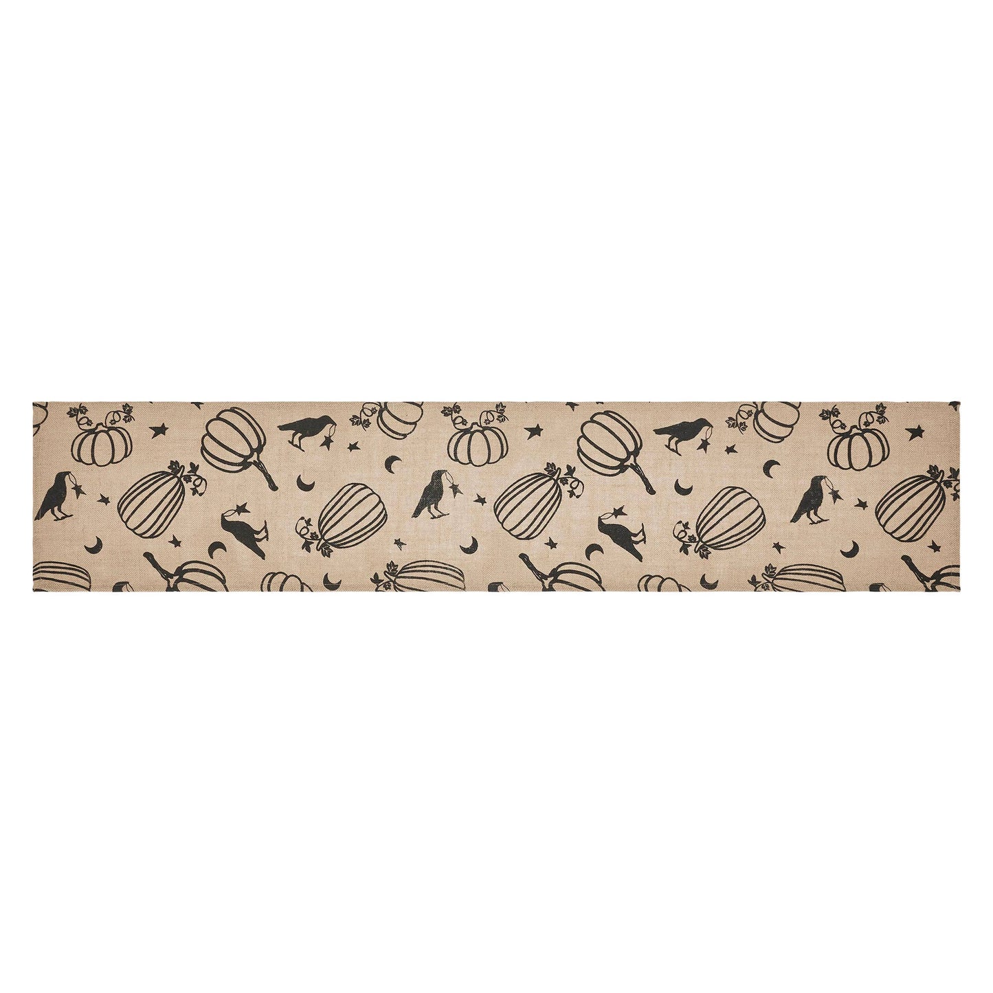 Raven Harvest Rustic Farmhouse Burlap Jute Table Runner 12x60 Inch Autumn Dining & Kitchen Decor