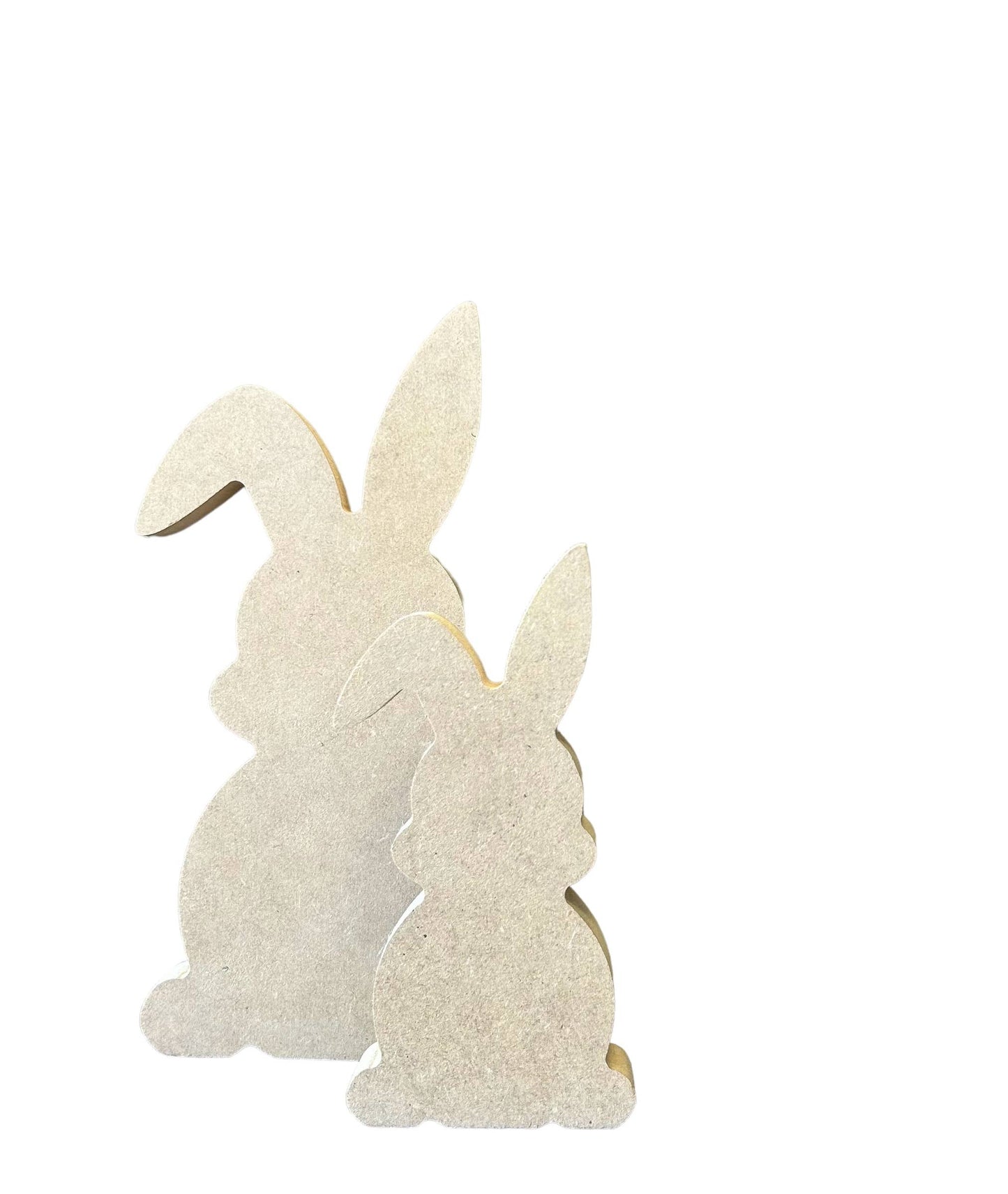 Primitive Rustic Wood Bunny Shelf Sitter - Style Four