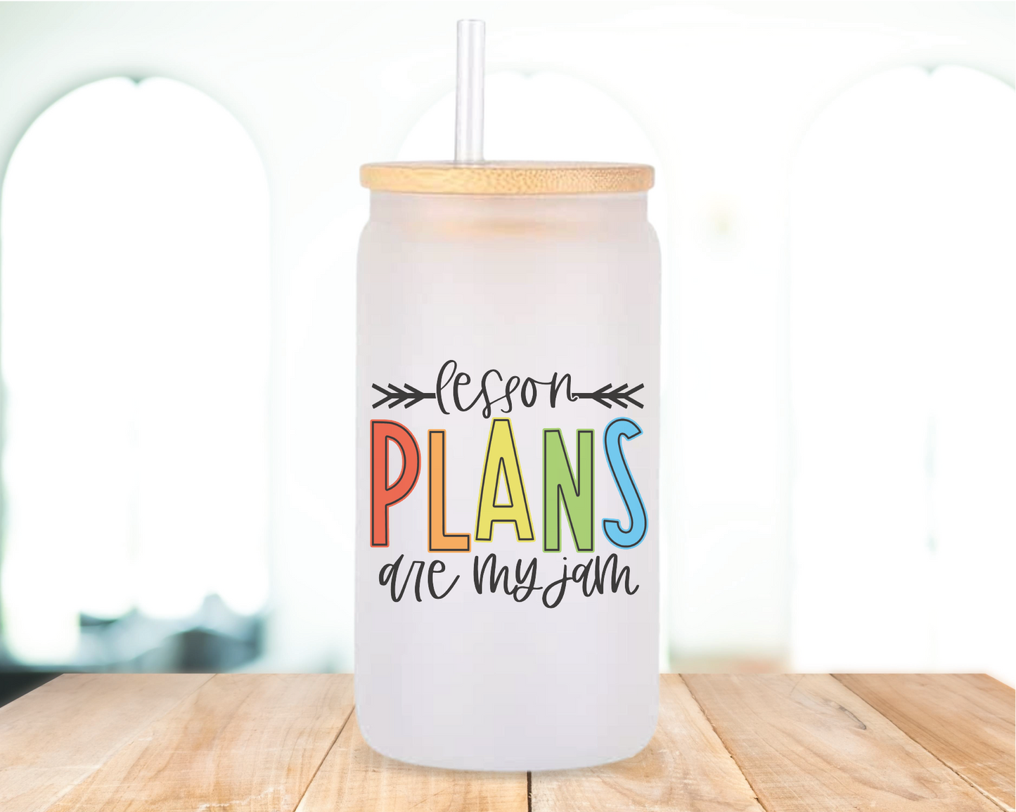 Lesson Plans are My Jam Teacher Libbey Glass cup