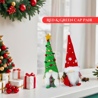 SINT Christmas Gnome Handmade Scandinavian Tomte Set of 2 for Home Decorations