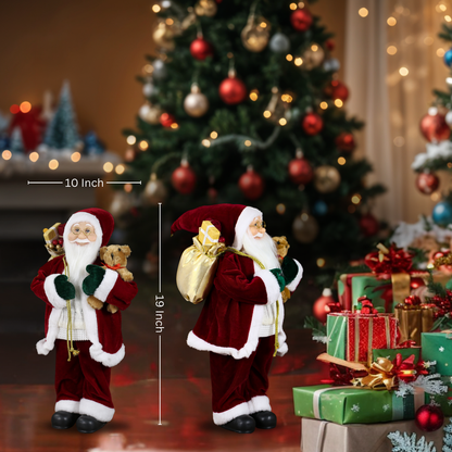 SINT 18 Inch Christmas Standing Santa Claus Doll Statue Figurine Ornament