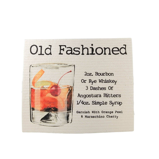 Old Fashioned Bar Towel -  Swedish Dishcloths