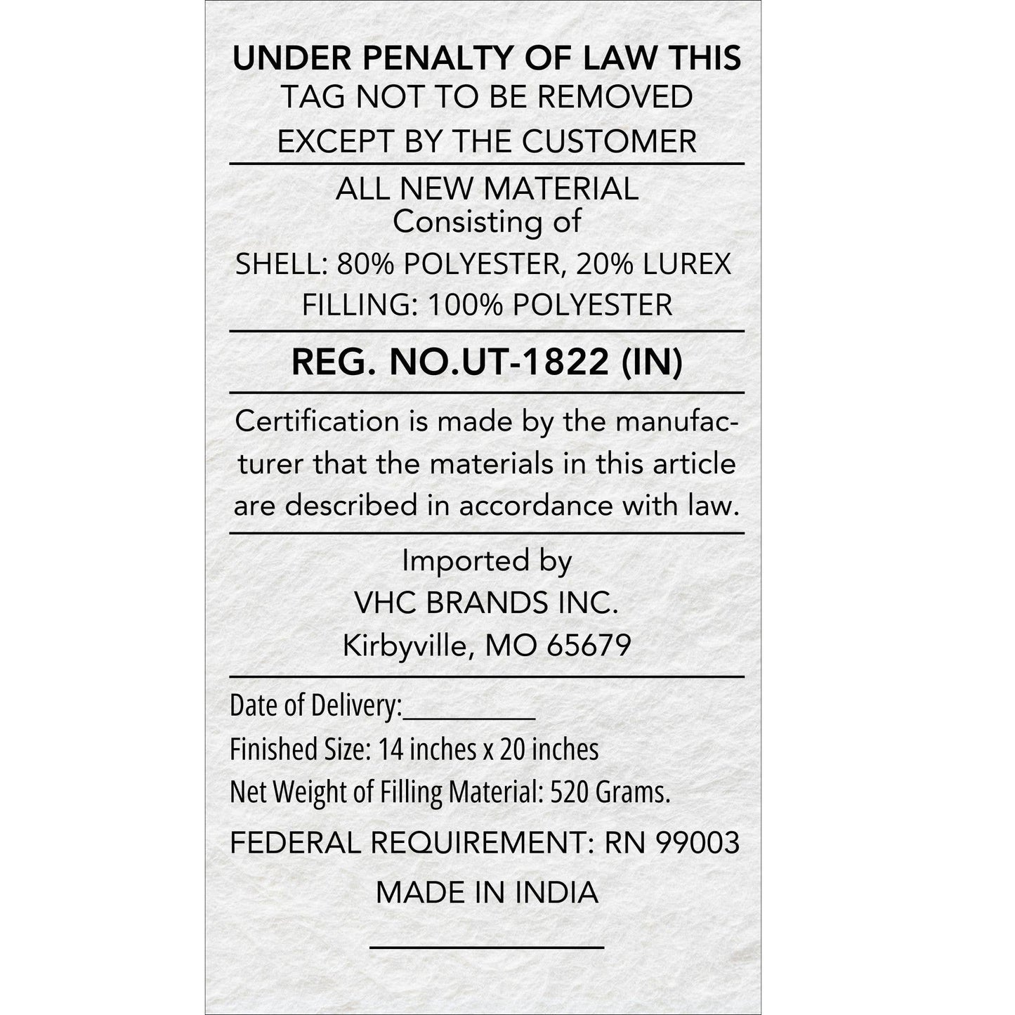 Hocus Pocus Fringed Decorative Accent Lumbar Throw Pillow, Textured Home Decor for Living Room Bedroom, 14x20 Inch Rectangular