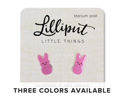 Marshmallow Easter Bunny Earrings // Easter Earrings