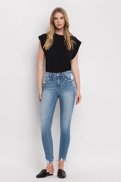 HIGH RISE ANKLE SKINNY JEANS F4750