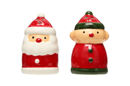 Santa & Elf Salt & Pepper Shaker Christmas Set