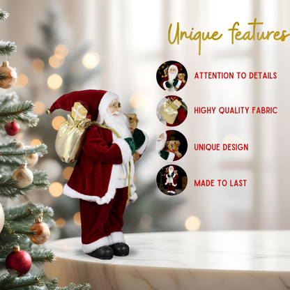 SINT 18 Inch Christmas Standing Santa Claus Doll Statue Figurine Ornament