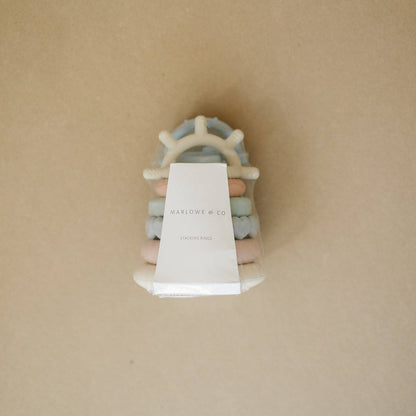 Classic Silicone Stacking Teething Ring Toy 