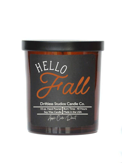 Hello Fall Soy Wax Candles - Fall Decor