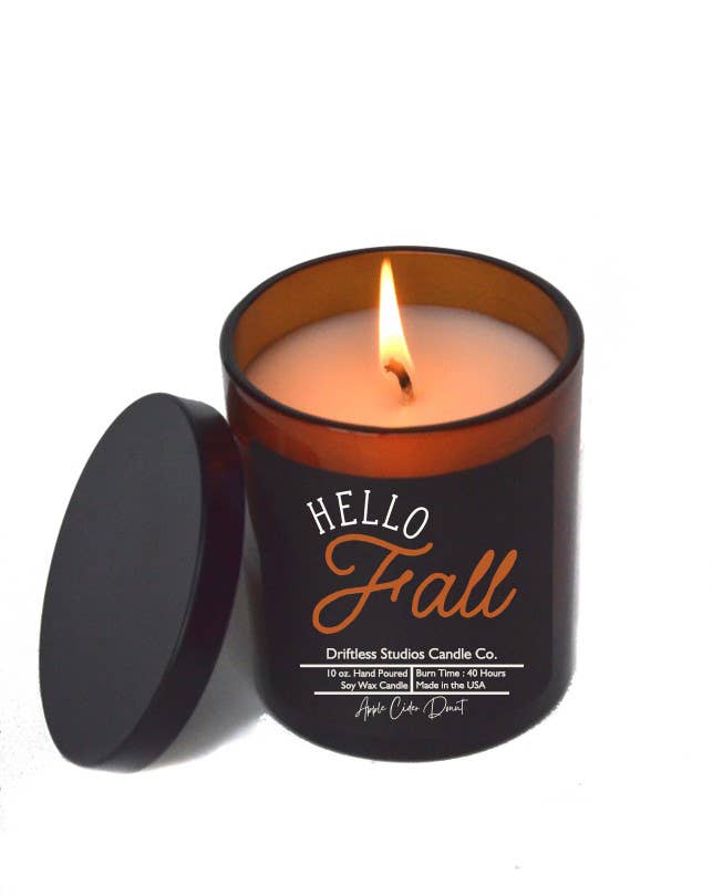 Hello Fall Soy Wax Candles - Fall Decor