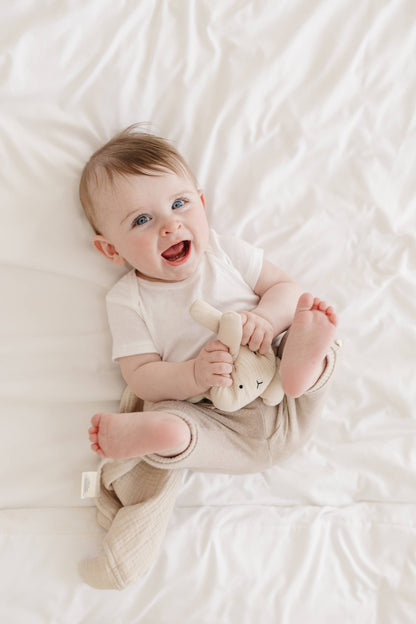 Organic Cotton Bunny Lovey Blanket