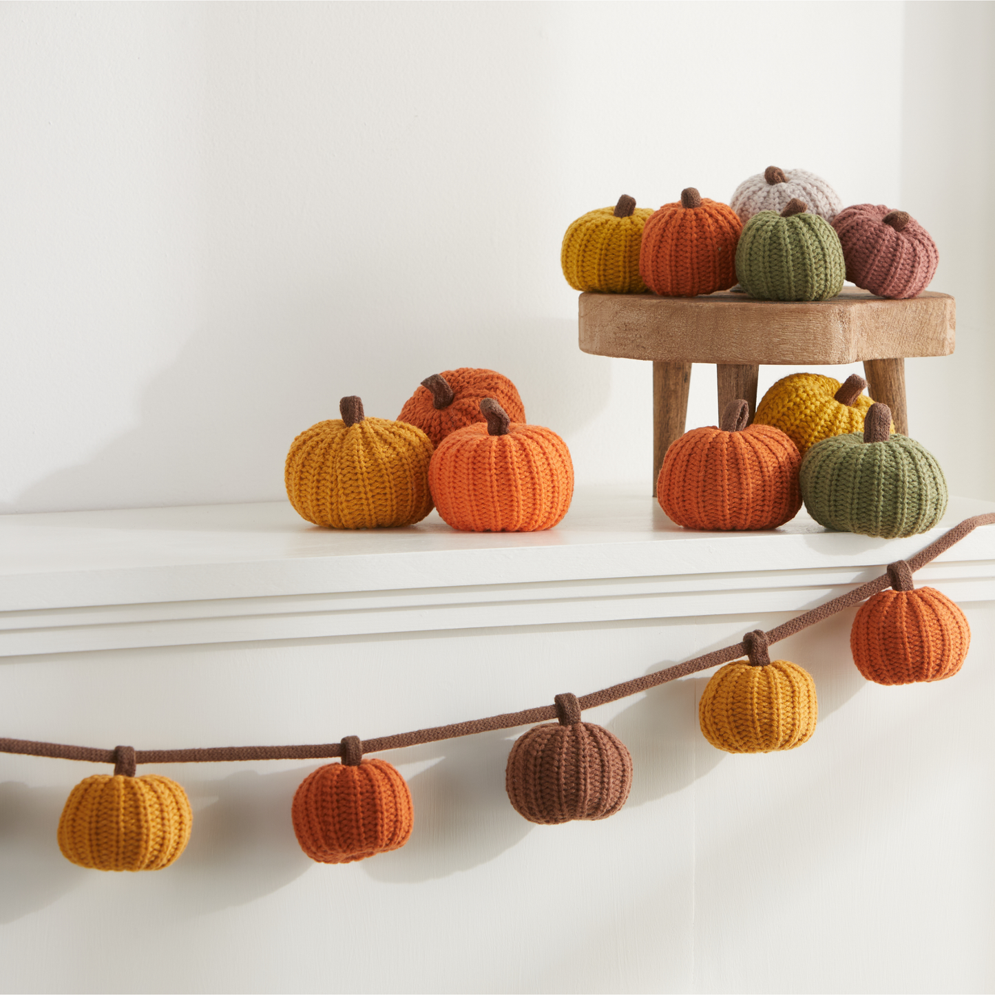 Colorful Pumpkin Knit Fall Home Decor, Thoughtful Gift, Best