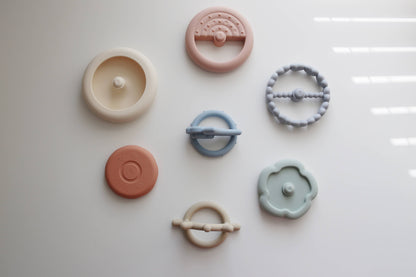 Classic Silicone Stacking Teething Ring Toy 