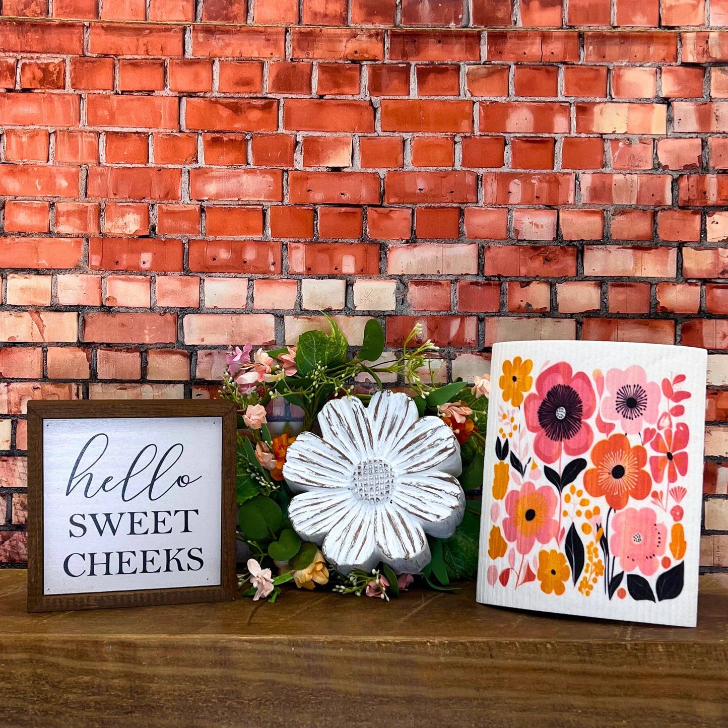 Summer Flower Garden Swedish Dishcloths- Summer Decor