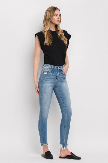 HIGH RISE ANKLE SKINNY JEANS F4750