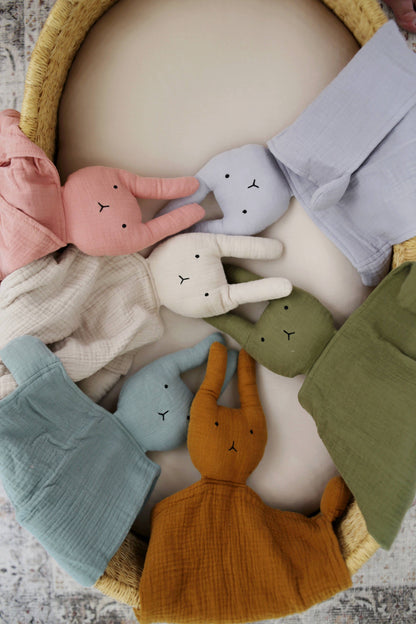 Organic Cotton Bunny Lovey Blanket