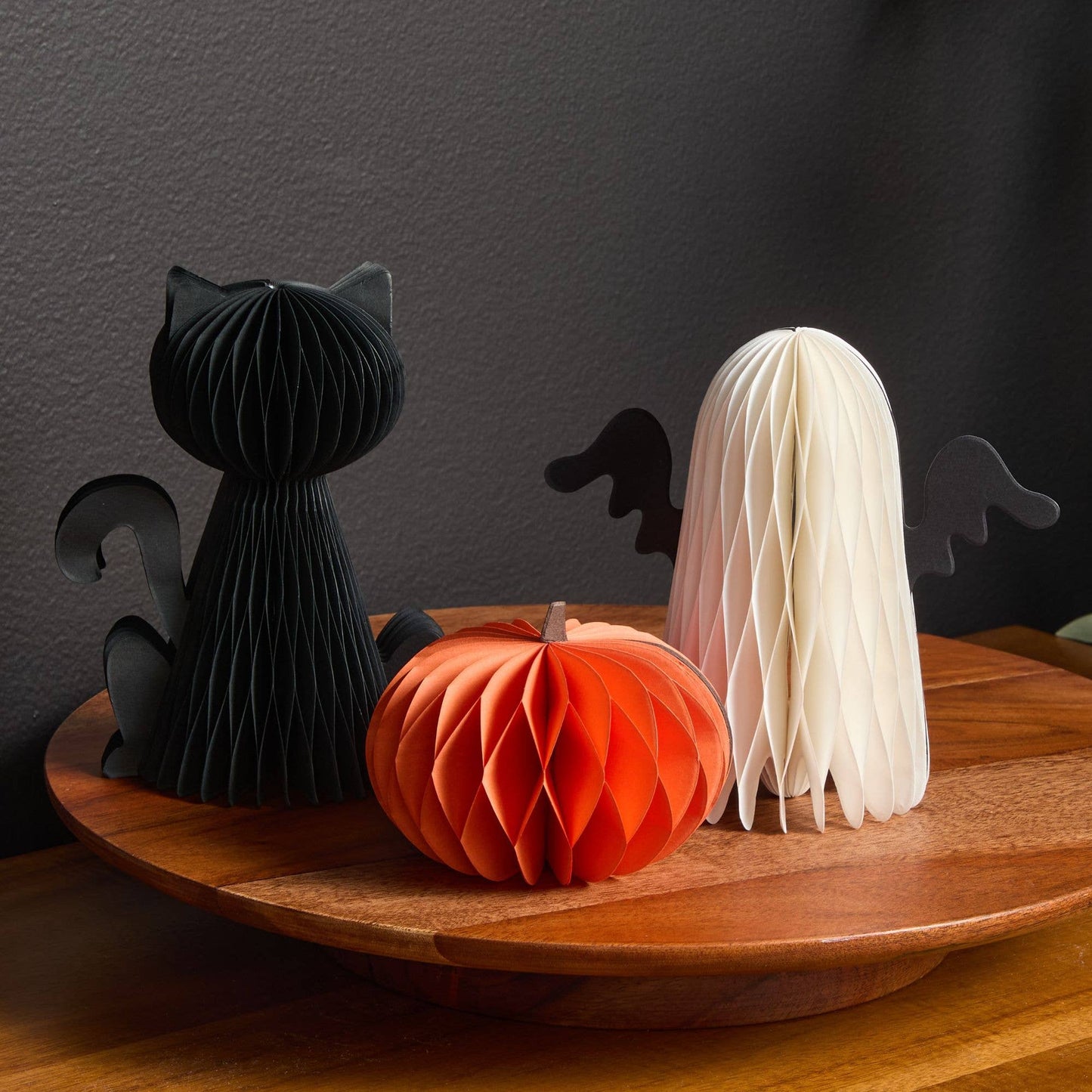 Honeycomb Pumpkin Autumn Shelf Sitter, Halloween Table