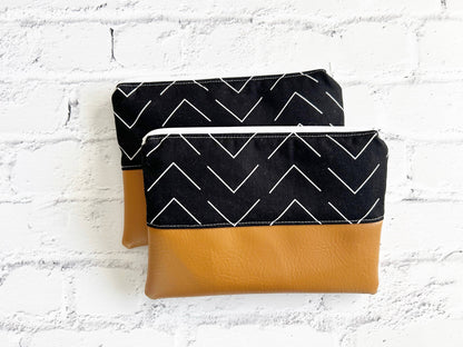 Cosmetic bag, Flat Make up bag, Zipper Pouch