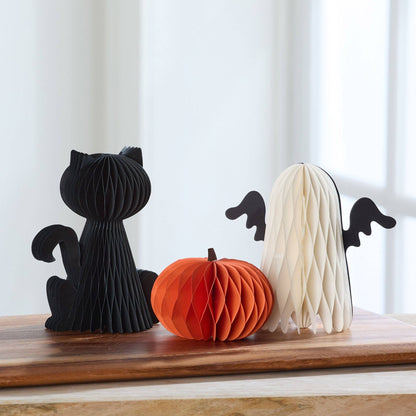 Honeycomb Pumpkin Autumn Shelf Sitter, Halloween Table