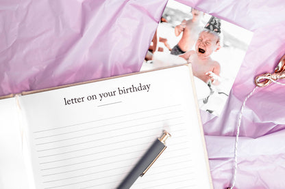 Birthday Memory Book – Birthday Guest Book w/Gold
