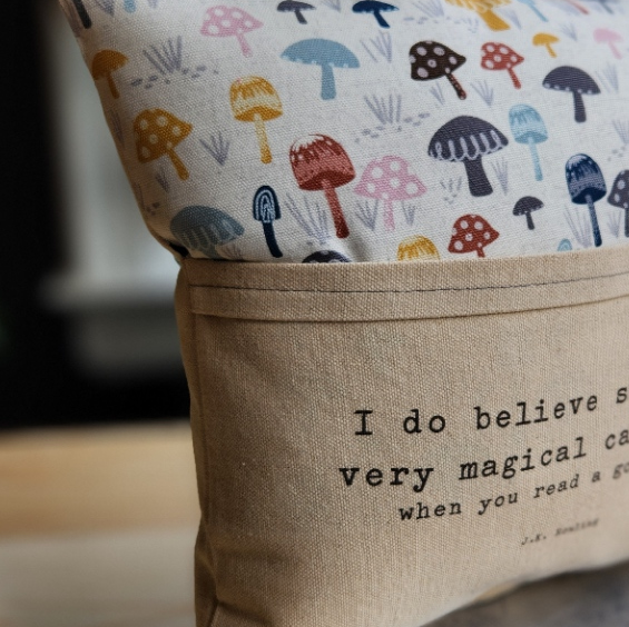 Reading Pillow- Something Very Magical, Mushroom