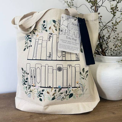 Book Tote Bag Reading Tracker, Book Related Gift