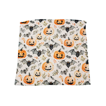 Halloween Bat and Pumpkin Driftless Waffle Washcloths
