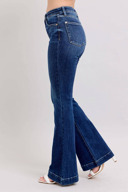 Judy Blue High Waist Dark Wash Trouser Flare