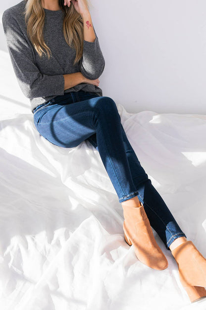 MID RISE ANKLE SKINNY JEANS G1009