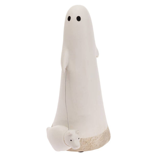 8.5" Tall Ghostly Dog Walk Halloween Décor