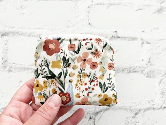 Small Fabric Pouch, Zipper Pouch, Coin Purse, Coin Pouch