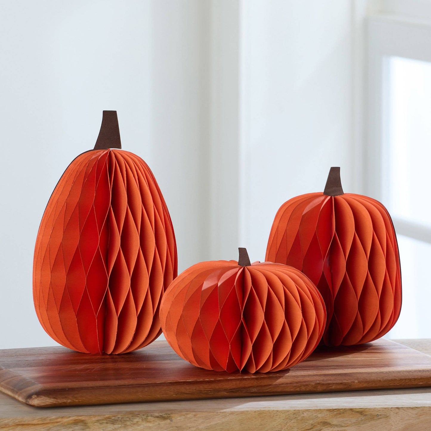 Honeycomb Pumpkin Autumn Shelf Sitter, Halloween Table