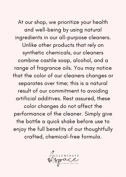 Concentrated Cleaner in Glass Spray Bottle – Just Add Water