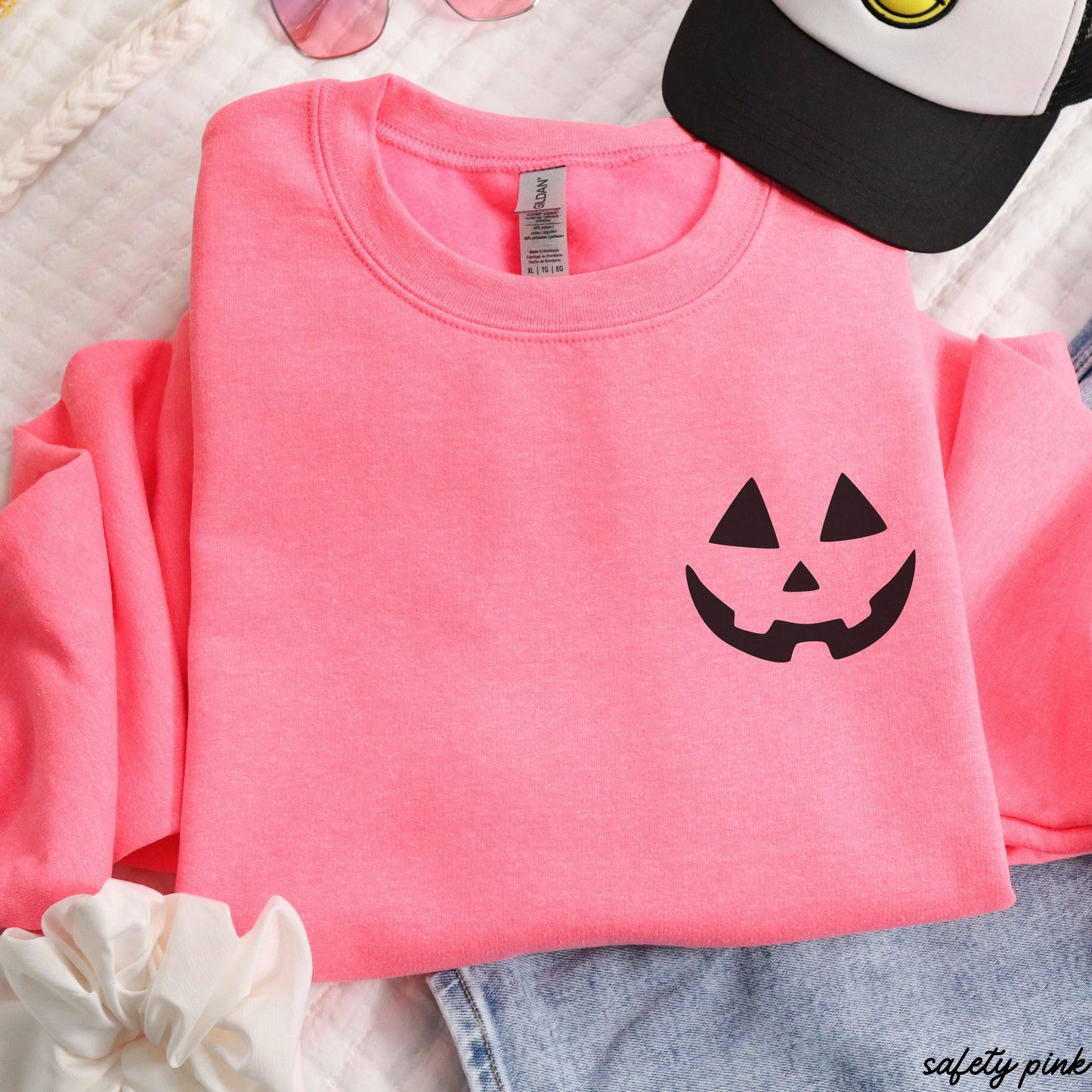 Jack-O-Lantern Face Sweatshirt *5 Colors (S-3X)