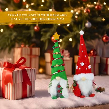 SINT Christmas Gnome Handmade Scandinavian Tomte Set of 2 for Home Decorations