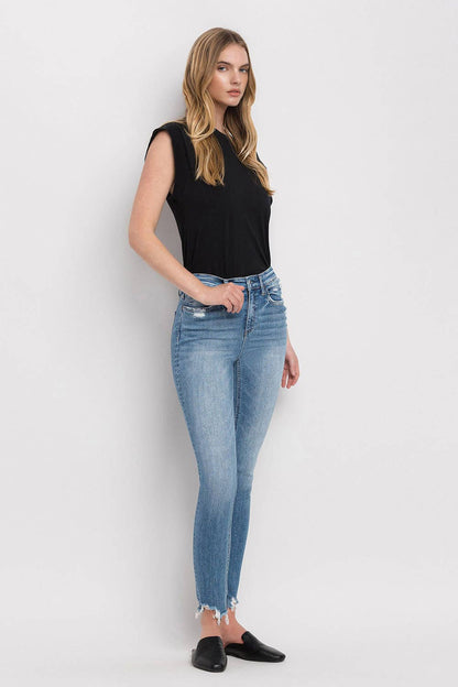 HIGH RISE ANKLE SKINNY JEANS F4750