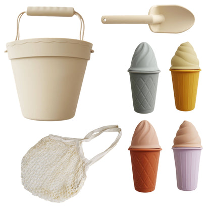 Classic Retro Silicone Ice Cream Beach Set