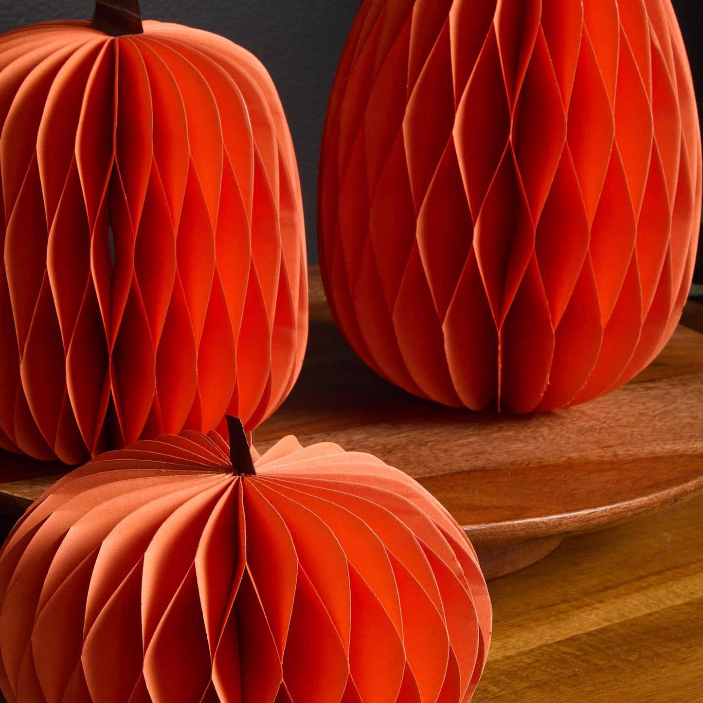 Honeycomb Pumpkin Autumn Shelf Sitter, Halloween Table