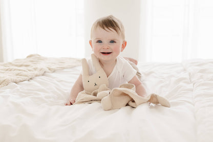 Organic Cotton Bunny Lovey Blanket