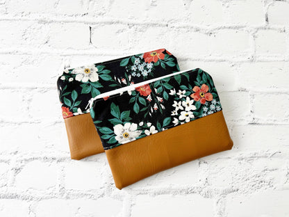 Cosmetic bag, Flat Make up bag, Zipper Pouch