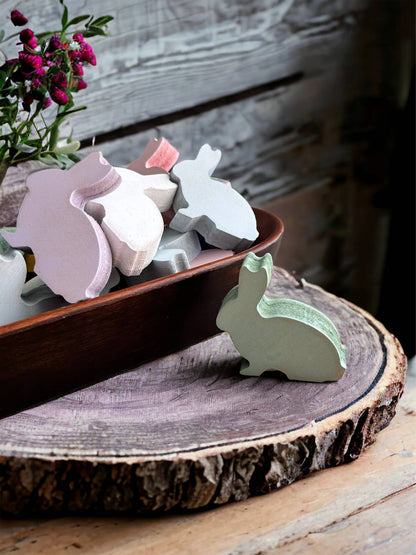 Primitive/Rustic MINI Wood Bunny Bowl Fillers - set of 3