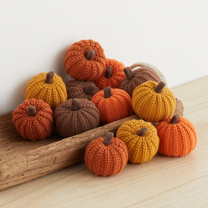 Colorful Pumpkin Knit Fall Home Decor, Thoughtful Gift, Best