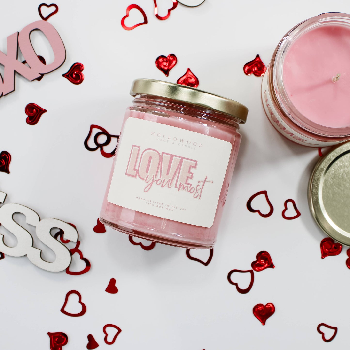 Love you most | Valentine | 8-ounce Candle