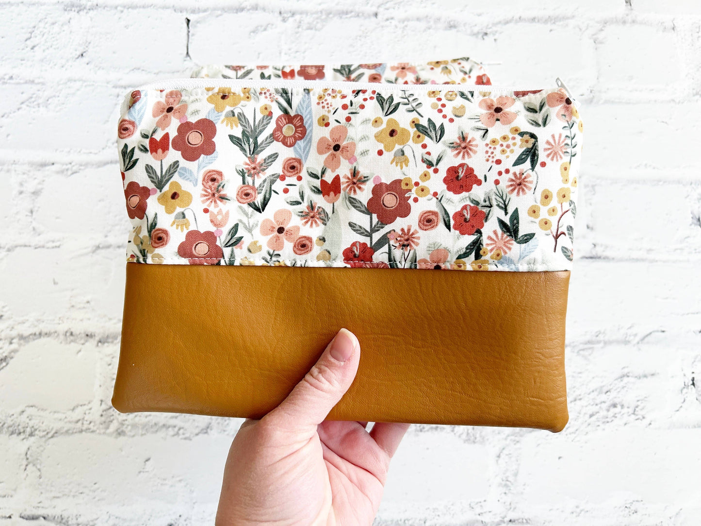 Cosmetic bag, Flat Make up bag, Zipper Pouch