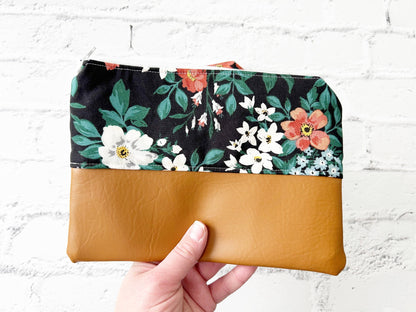 Cosmetic bag, Flat Make up bag, Zipper Pouch