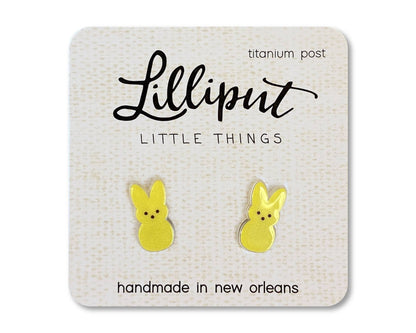 Marshmallow Easter Bunny Earrings // Easter Earrings