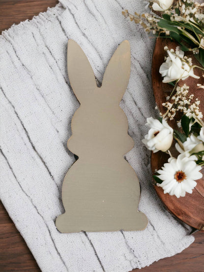 Primitive Rustic Wood Bunny Shelf Sitter - Style Four