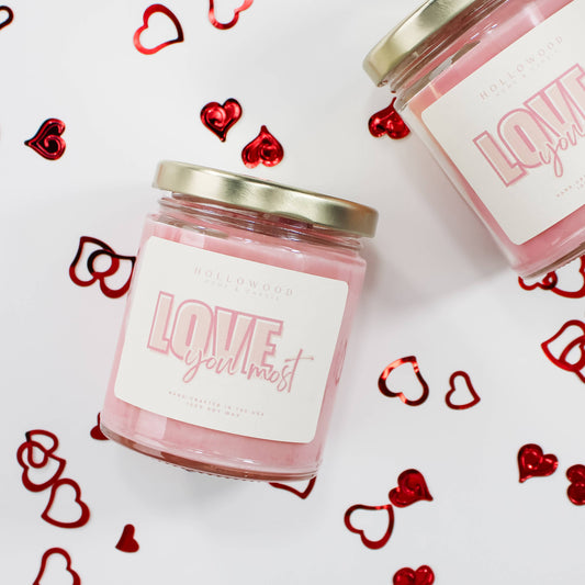 Love you most | Valentine | 8-ounce Candle